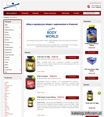 Suplementy, odżywki, na miesnie Kraków Body World