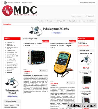 Aparatura Medyczna MDC - laryngoskopy, kardiomonitory, pulsoksymetry