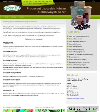 Uszczelki gumowe, obejmy do rur