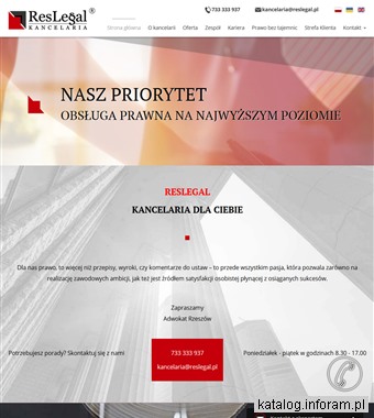Kancelaria adwokacka Reslegal Rzeszów adwokat Piotr Charzewski
