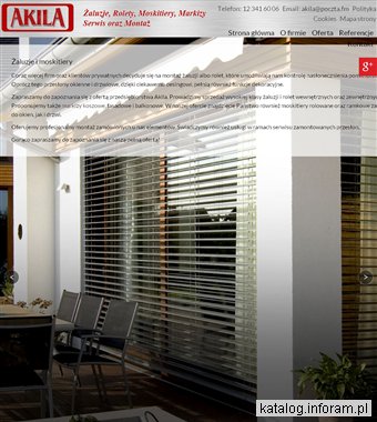 AKILA rolety wewnętrzne Kraków