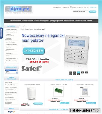 E-alarmy.pl - systemy alarmowe, telewizja przemysłowa, CCTV