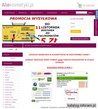 Sklep z kosmetykami Allekosmetyki.pl