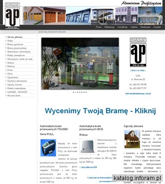 ALUMINIUM PROFILSYSTEM bramy przemysłowe łódź