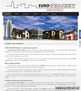 EURO-PROJEKT TOMASZ JACYNIEWICZ BIAŁYSTOK projekt domu Białystok