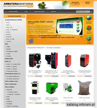 Sklep internetowy z armaturą sanitarną - technika grzewcza