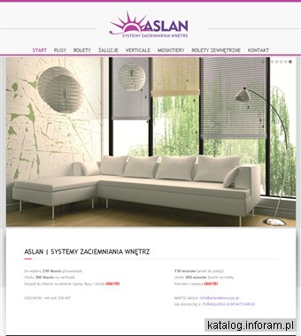 Aslan - Systemy zaciemniania wnętrz