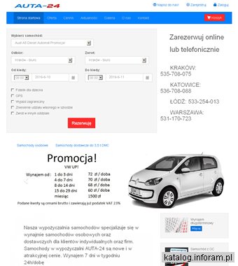 Wynajem samochodów Balice Auta-24