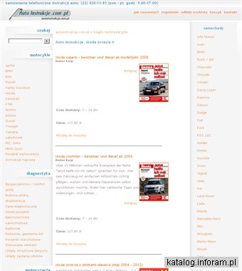 AutoInstrukcje.com.pl księgarnia motoryzacyjna Warszawa