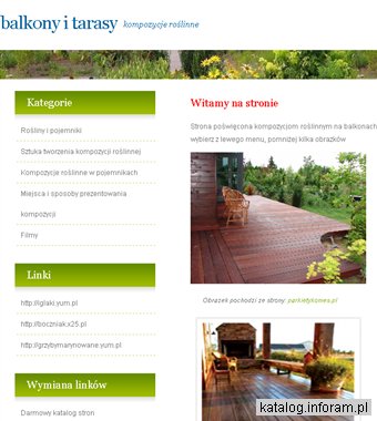 Balkony i tarasy - kompozycje roślinne