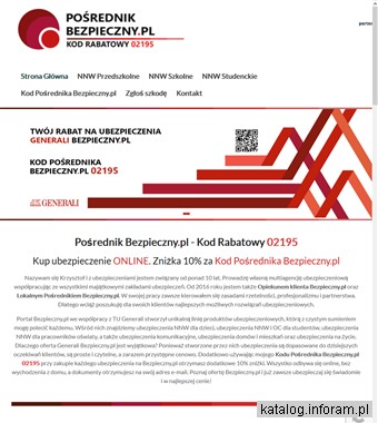 Kod Pośrednika Bezpieczny.pl 02195 - Generali