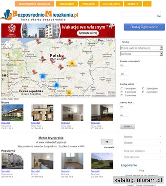 Mieszkania sprzedaż i wynajem. Portal bezpłatnych ogłoszeń