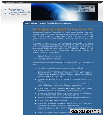 Biegły sądowy z zakresu informatyki Piotr Wichrań