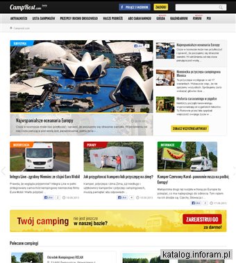 Portal o caravaningu oraz najbardziej aktualna lista campingów w Europie