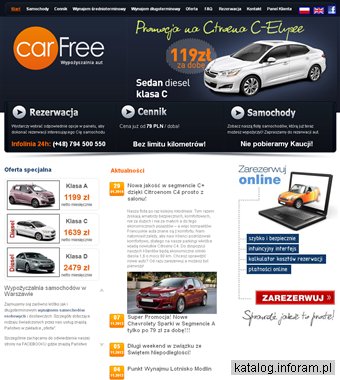 Carfree najtańsza wypożyczalnia samochodów Warszawa