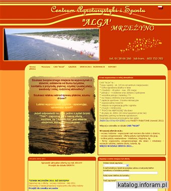 CAiS & "ALGA" Mrzeżyno - oferta wczasów nad Bałtykiem
