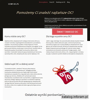 Cena ubezpieczenia oc