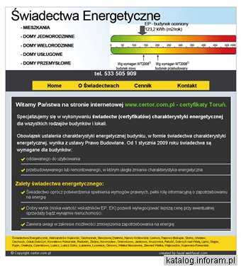 Świadectwo energetyczne, profesjonalnie i tanio - Toruń