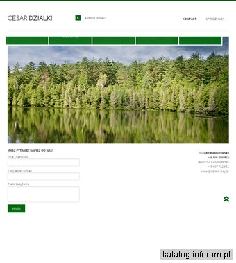 CesarDzialki.pl - działki nad jeziorem