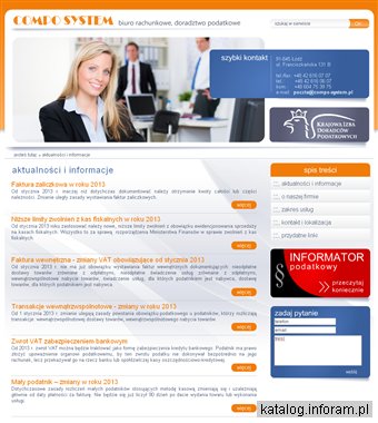 COMPO SYSTEM SP. Z O.O. ŁÓDŹ usługi podatkowe Łódź