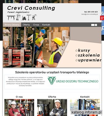 CREVI CONSULTING wózki widłowe kursy Zielona Góra