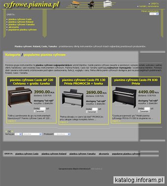 Pianina cyforwe - sklep