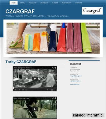 USŁUGI INTROLIGATORSKIE CZARGRAF torby reklamowe
