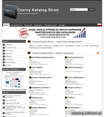 Czarny katalog stron - katalog seo