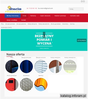 DARIO Rolety na ścianę Rabka Zdrój