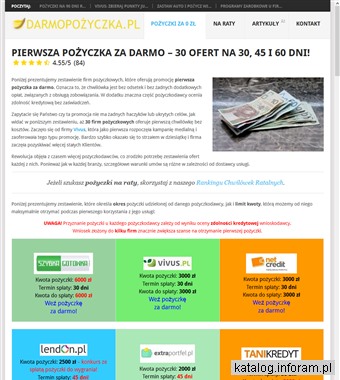DarmoPożyczka.pl - ranking kredytów online