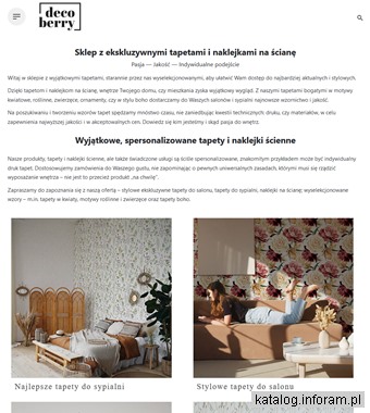 Stylowe tapety i naklejki na ścianę - Sklep Decoberry