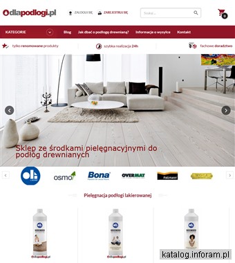 Sklep ze środkami pielęgnacyjnymi do podłóg drewnianych