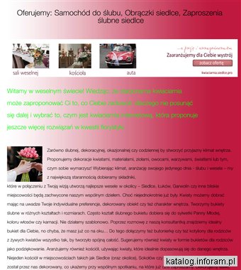 Bukiety ślubne siedlce. Obrączki, buty