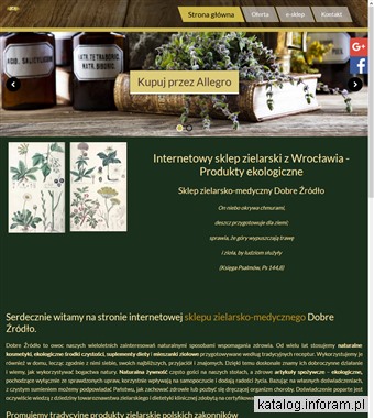 www.dobrezrodlo.wroclaw.pl sklep zielarski