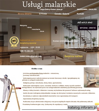 Usługi malarskie, malowanie ścian i sufitów