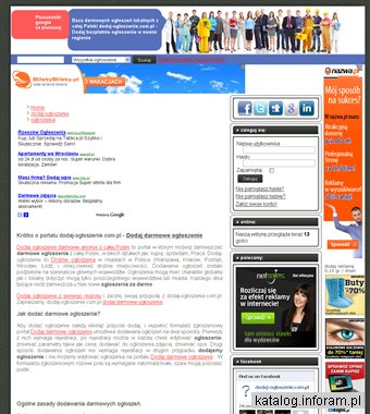 Dodaj ogłoszenie darmowe anonse z całej Polski