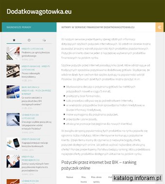 Dodatkowagotowka.eu - Pożyczki gotówkowe bez BIK