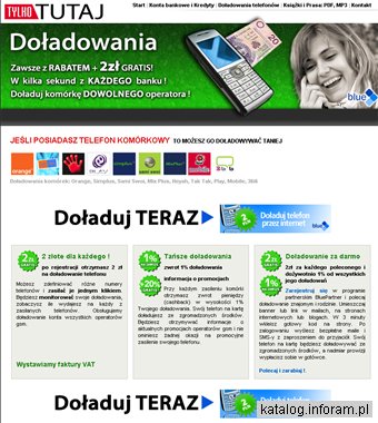 Doładowania: Orange, Simplus, Tak Tak, Heyah, Play