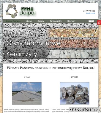 DOLPOL otoczak dolomitowy biały mikowice