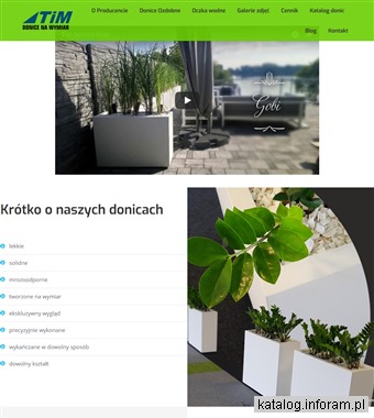 Donice mrozoodporne - TIM donice na wymiar