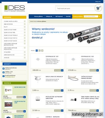 DES akcesoria do rolet