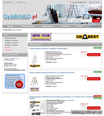 Drabiny aluminiowe domowe wielofunkcyjne, Drabineo.pl