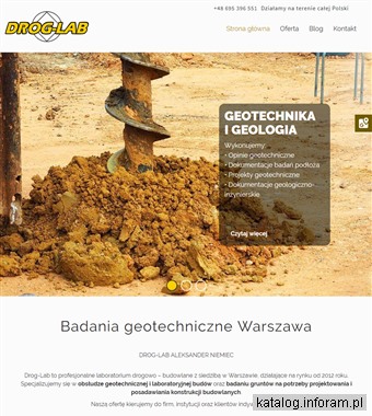 Badania geotechniczne Warszawa - drog-lab.pl
