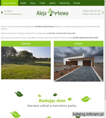 Działki budowlane Opole Chmielowice - Aleja Parkowa