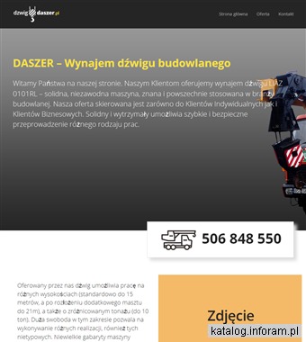 Daszer - Dźwig na wynajem