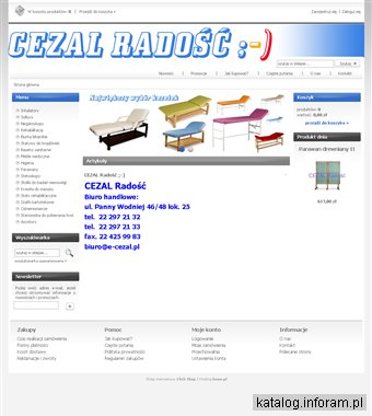 CEZAL Radość. Kozetki, leżanki medyczne, parawany. e-cezal