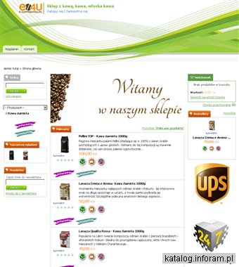 E-coffee4you.pl – Sklep z kawą. Najlepsza włoska kawa