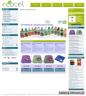 Sklep internetowy - produkty ekologiczne, kosmetyki dla dzieci, szampony, mleczka do kąpieli, olejki