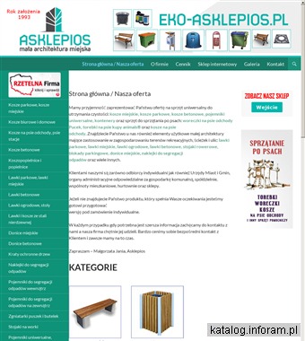 Eko-asklepios.pl - Mała architektura miejska, woreczki na odchody