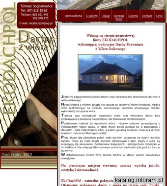 EkoDachPol - Dachy z Wióra Gonty Drewniane
